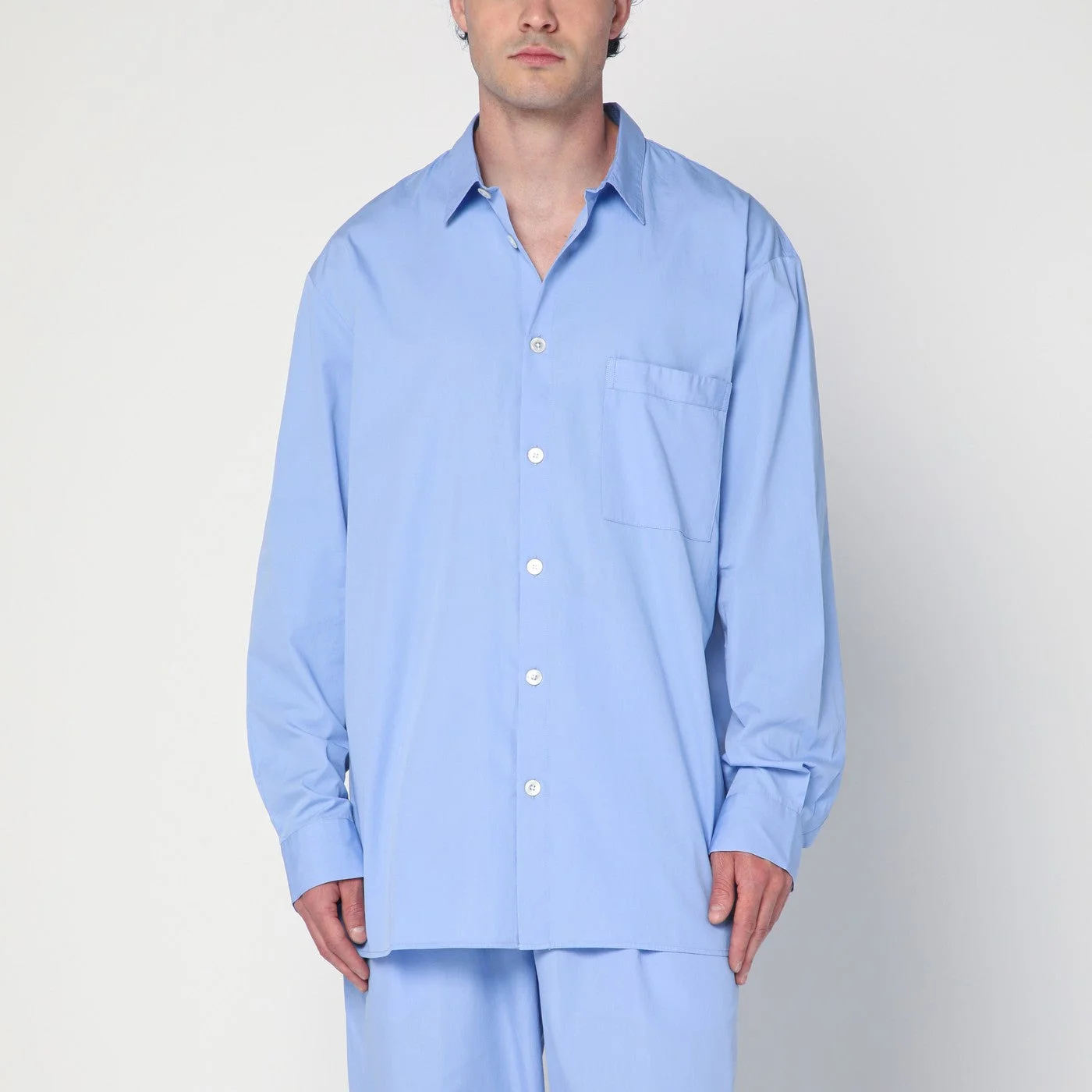 Cornflower blue pyjama shirt - 1