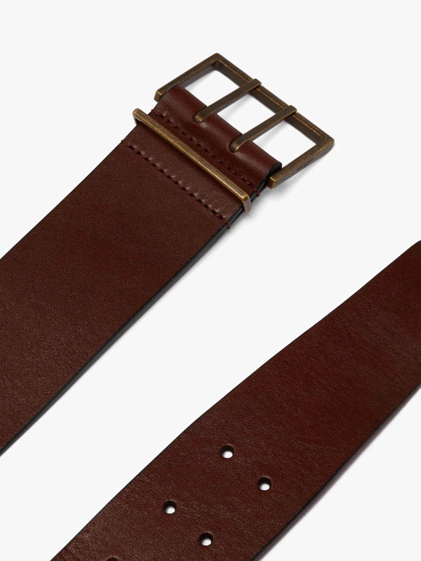 Double-prong leather belt - 4