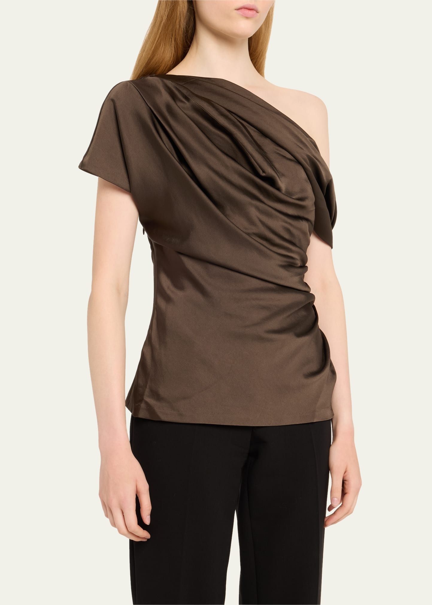 Phoebe Draped One-Shoulder Top - 4