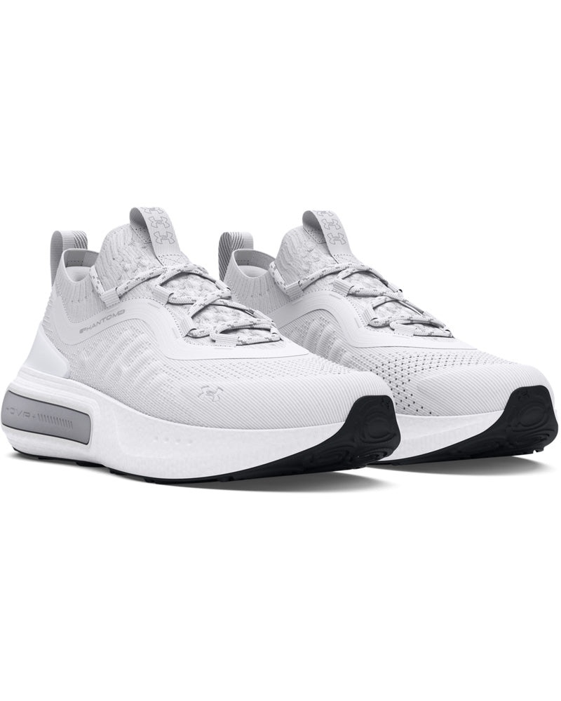 (WMNS) Under Armour HOVR Phantom 4 'White Halo Grey' 3027594-100 - 3