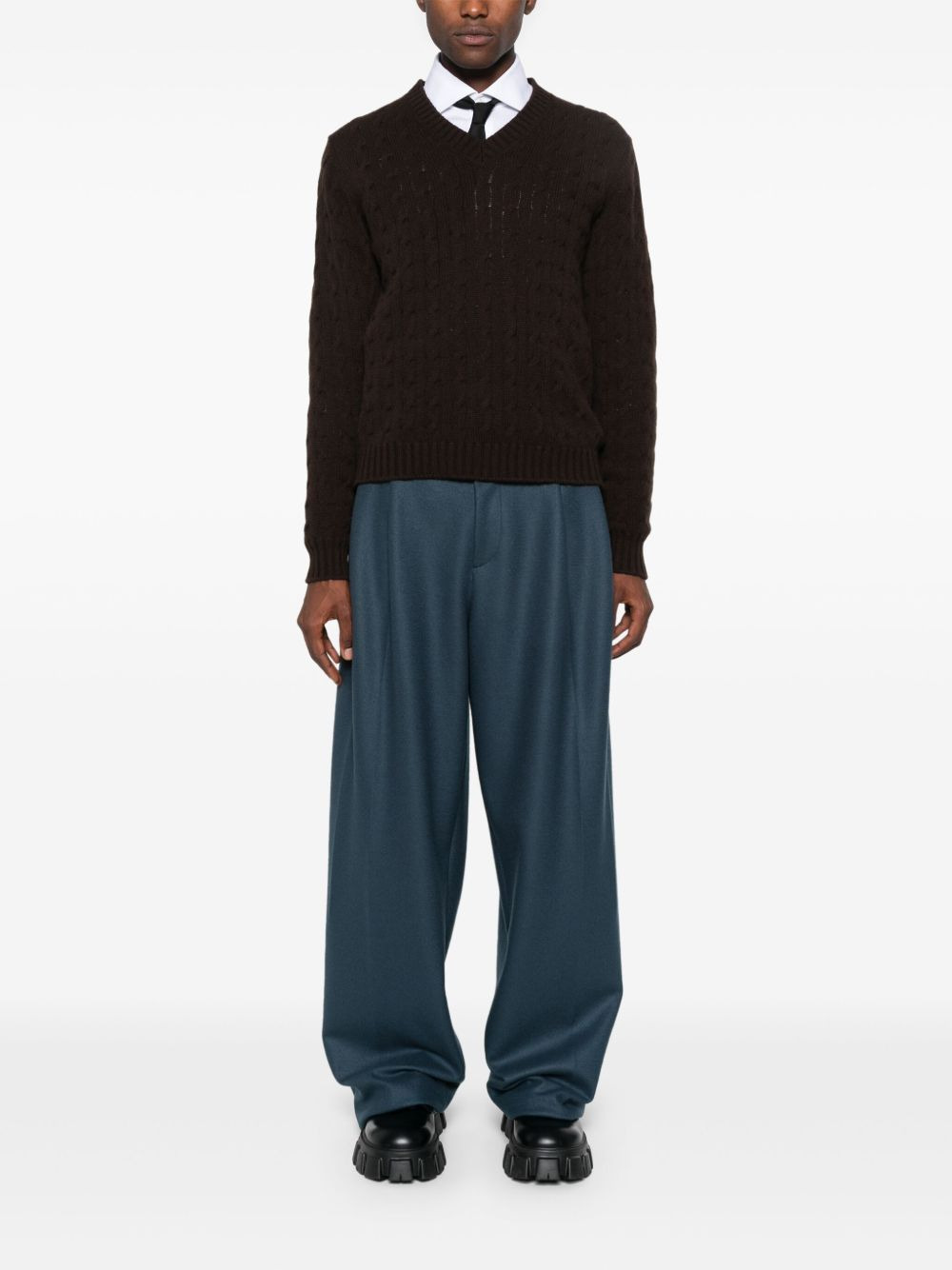 cashmere V-neck sweater - 2