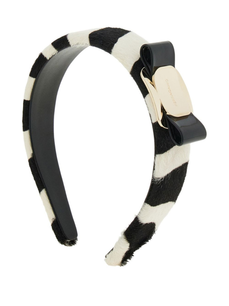 Vara Bow zebra-print headband 1
