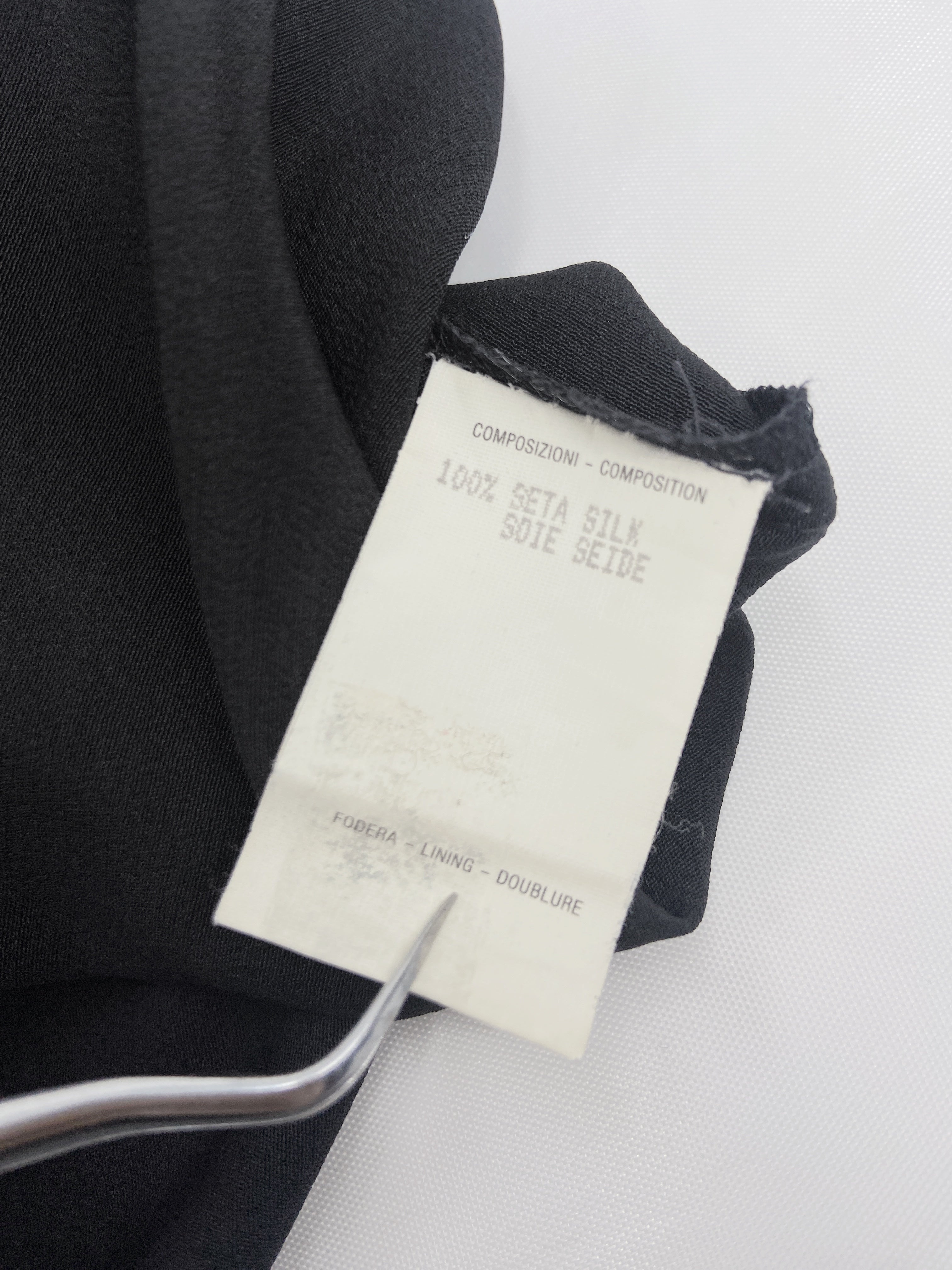 Gucci Spring 1999 Tom Ford Runway #1 Look Black Silk Ruffle Dress 40 - 13