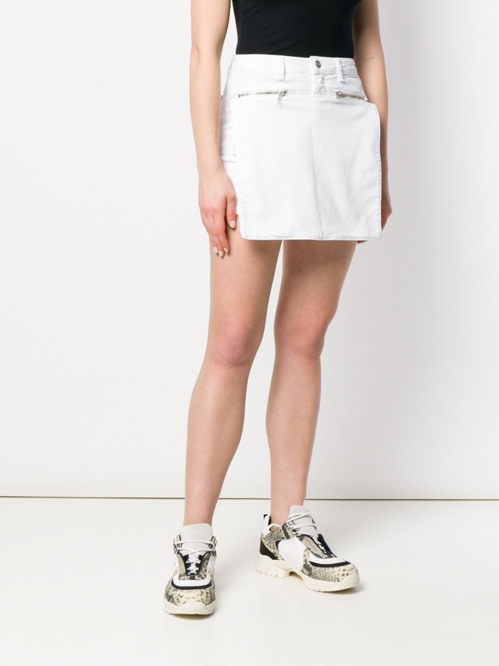 white denim skirt - 3