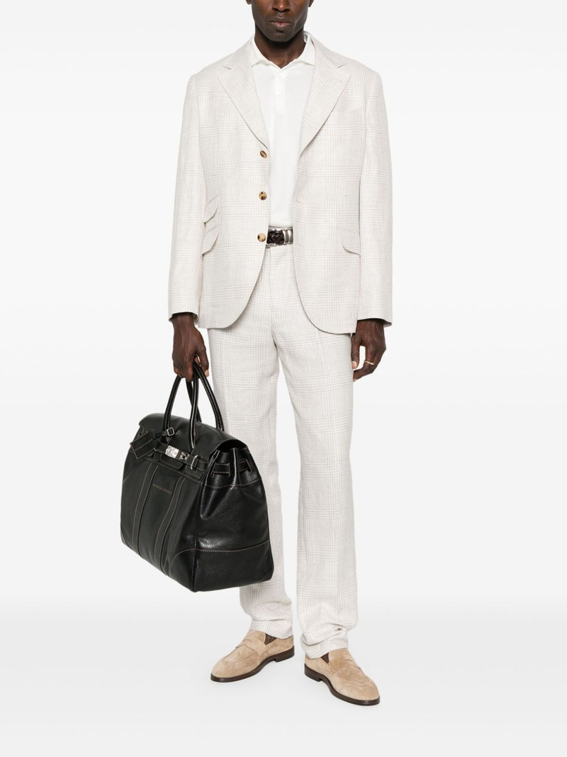 Brunello Cucinelli single-breast checked suit outlook