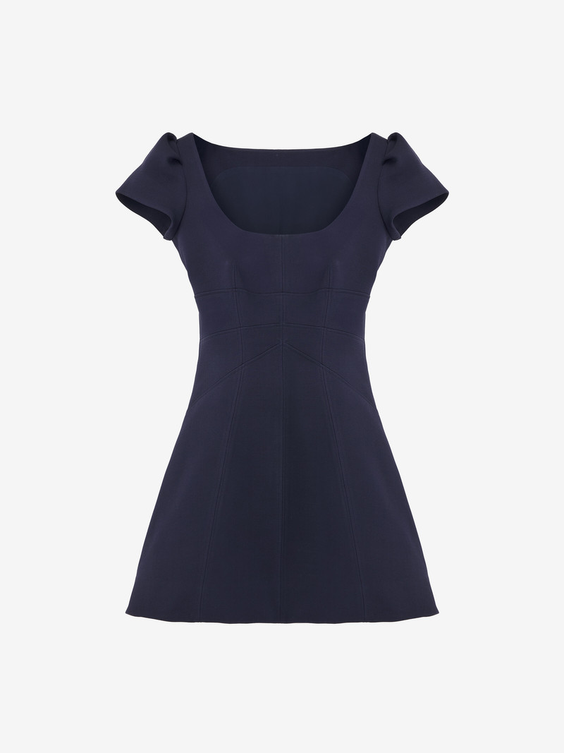 Wool Silk Mini Dress - 1