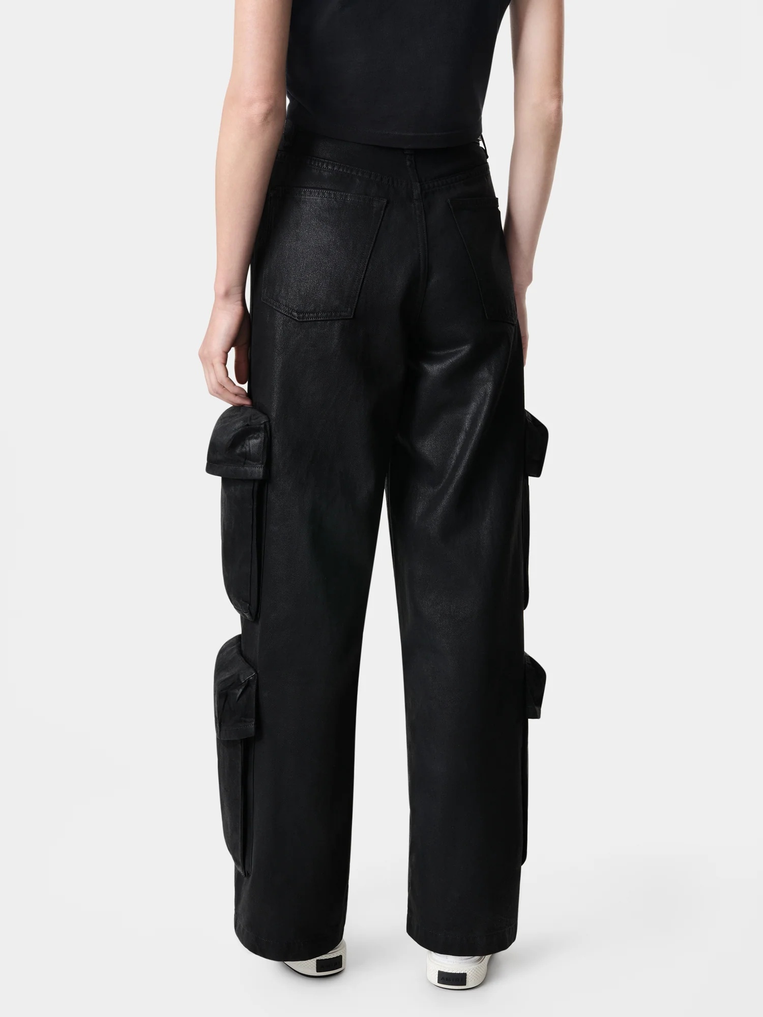 WOMEN'S WAXED BAGGY CARGO JEAN - 4