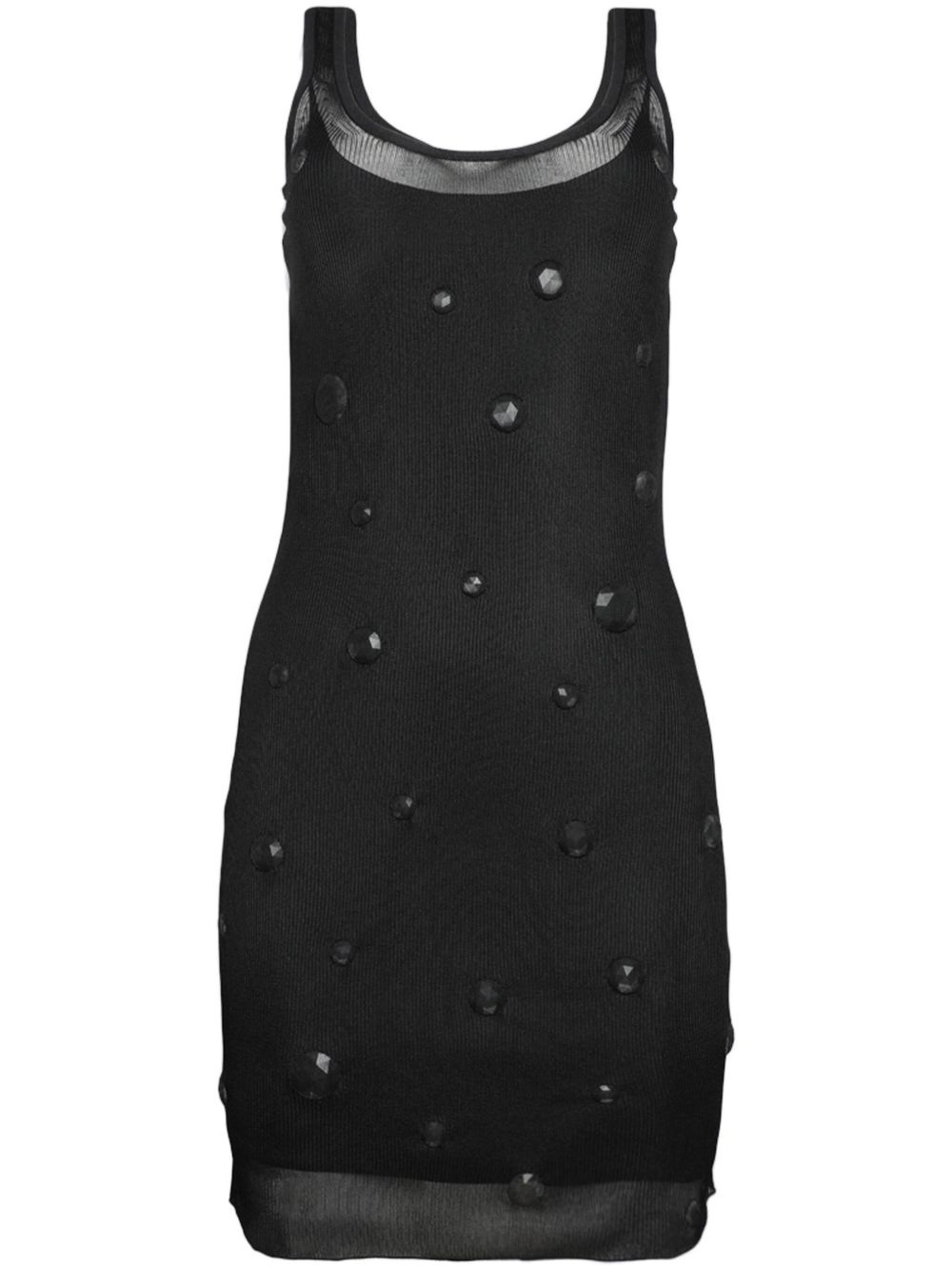 crystal-embellished tank minidress - 1