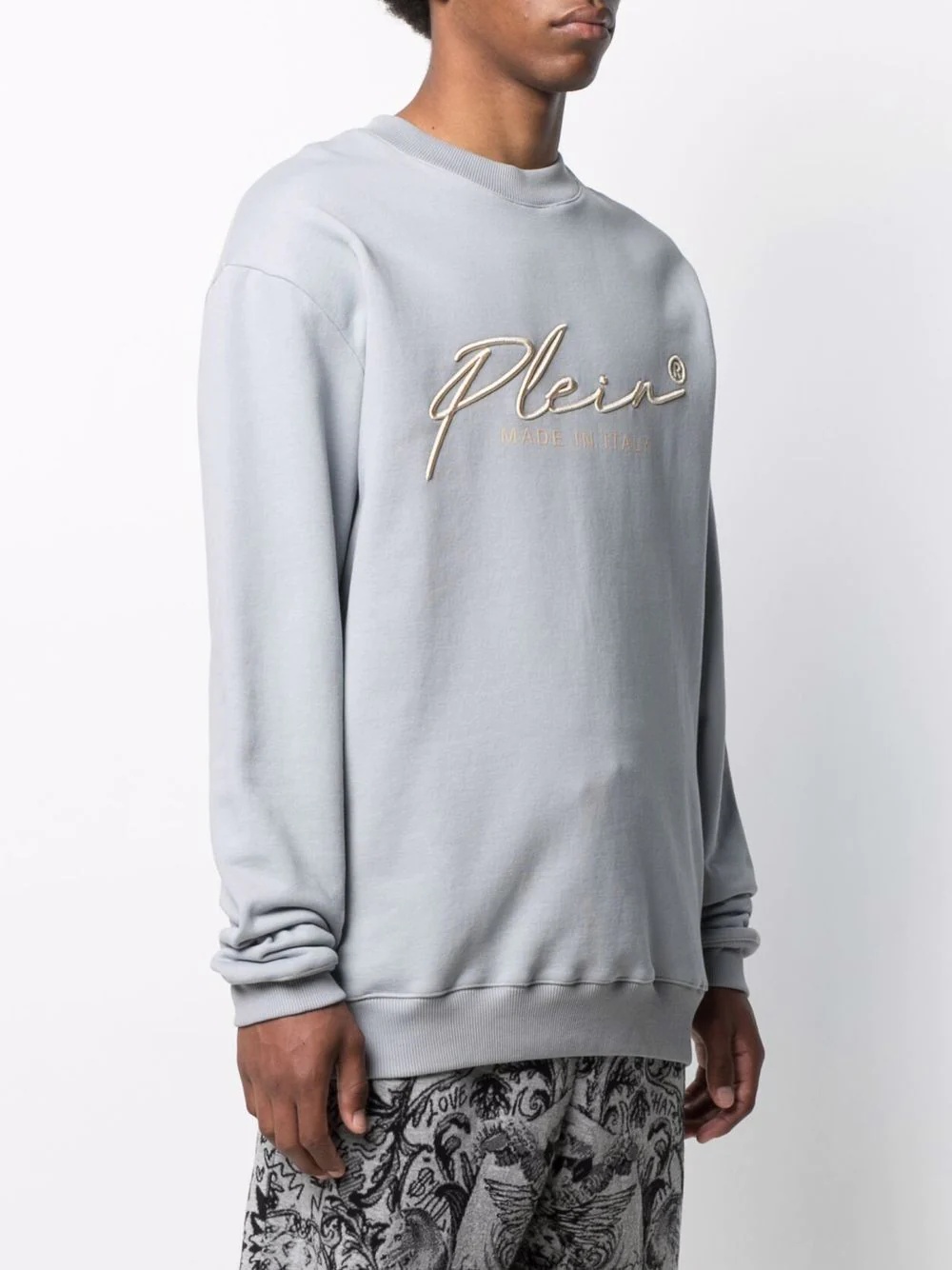 embroidered signature logo sweatshirt - 3