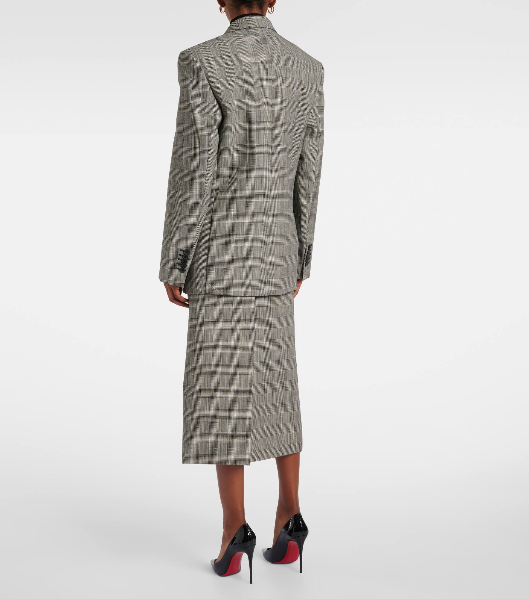 Prince of Wales checked wool blazer - 3