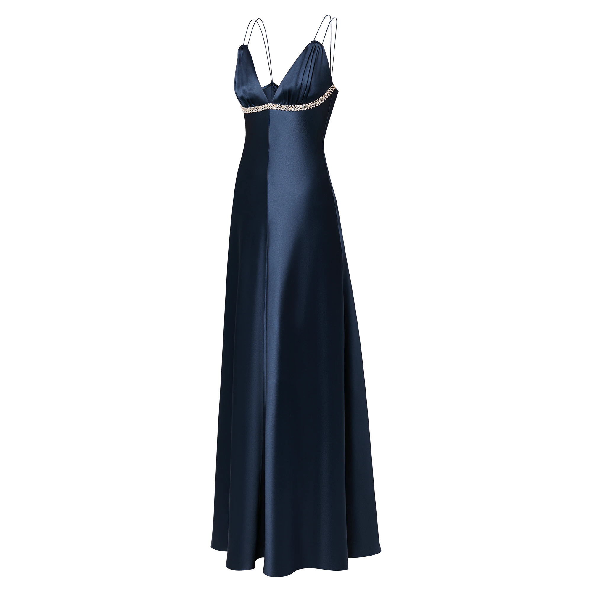 Beaded Trim Gown - 2