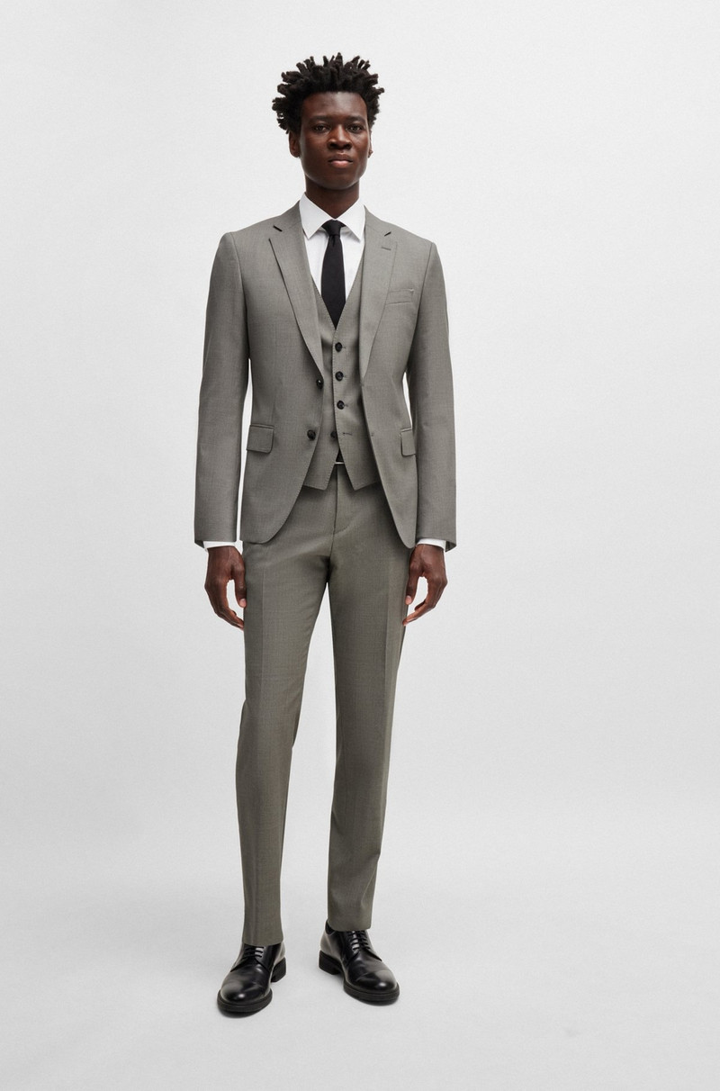 SLIM-FIT SUIT IN PATTERNED STRETCH WOOL 1