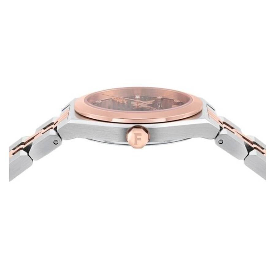 Ferragamo Vega New Quartz Diamond Brown Dial Ladies Watch SFKJ01224 - 2