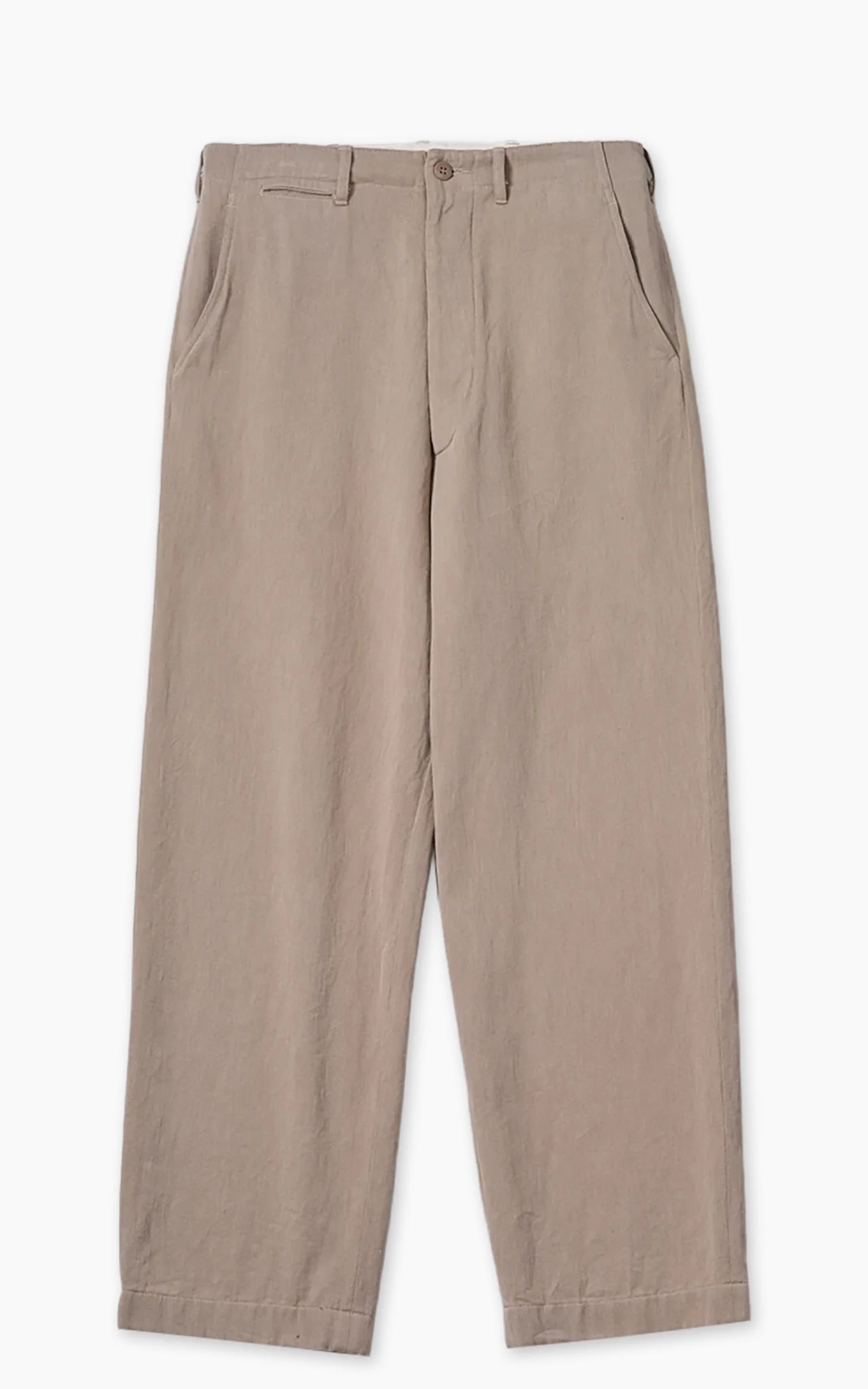 KAPTAIN SUNSHINE COTTON DRILL OFFICER PANTS KHAKI - 1