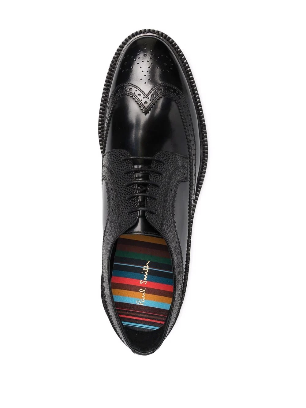 polished leather brogues - 4