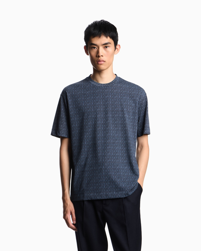 EMPORIO ARMANI ASV JERSEY T-SHIRT WITH MAJOLICA-EFFECT PRINT outlook