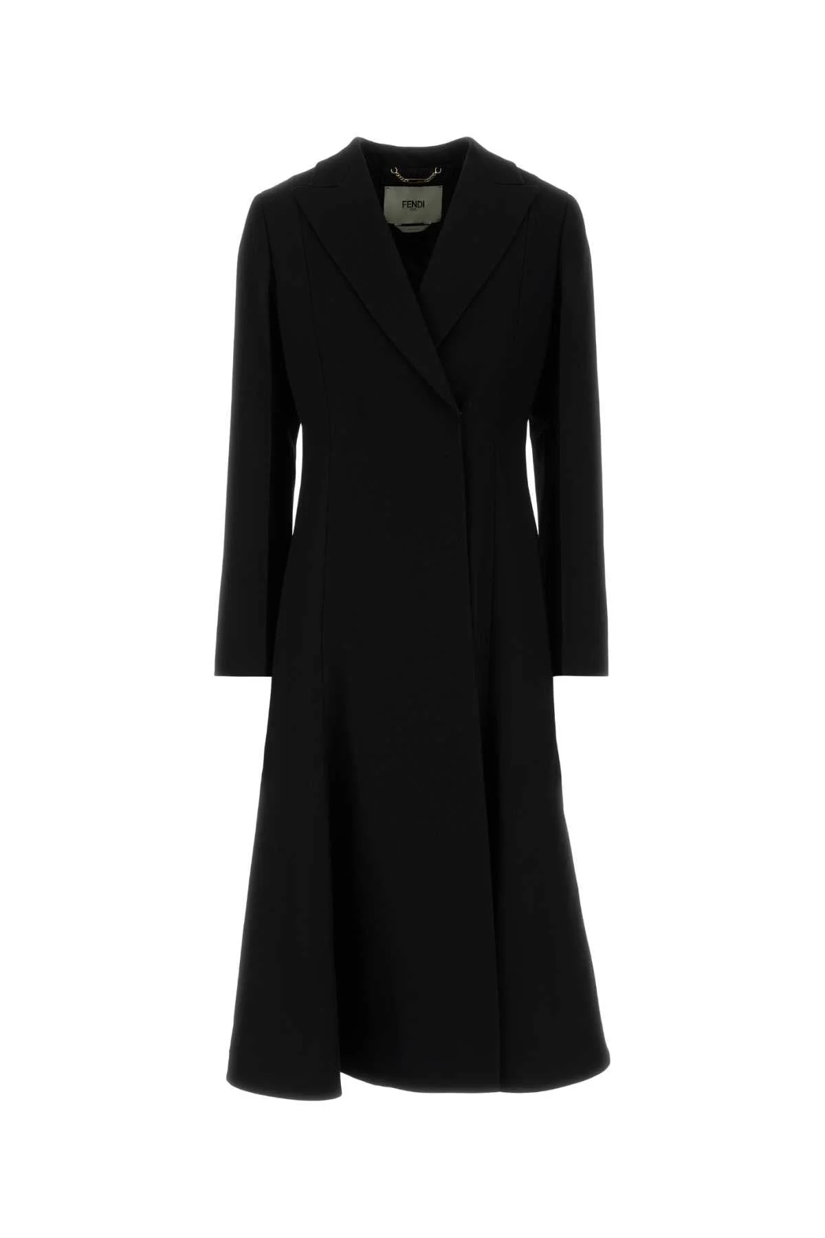 Fendi Women Black Wool Coat - 1