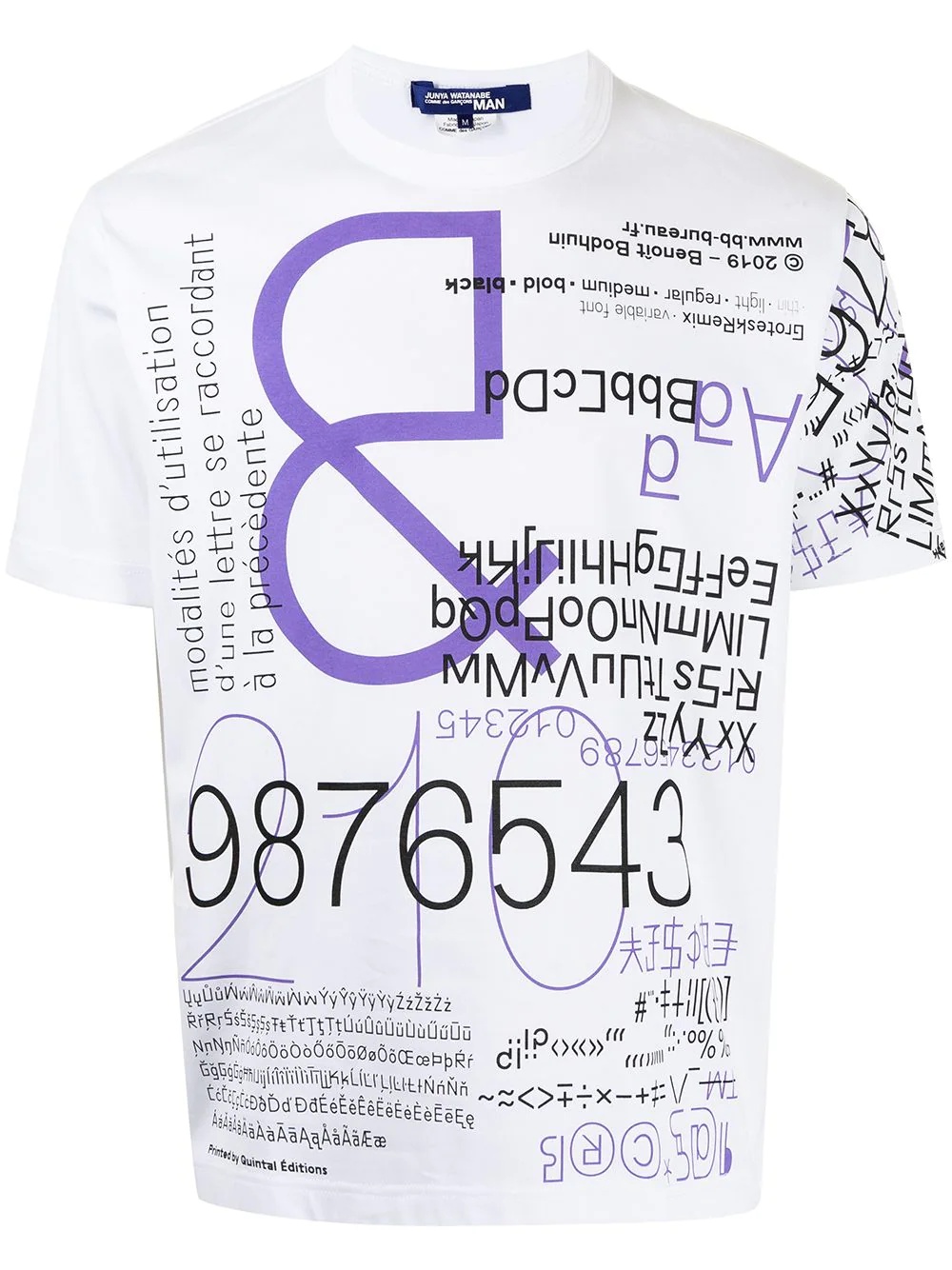 typography-print cotton T-shirt - 1