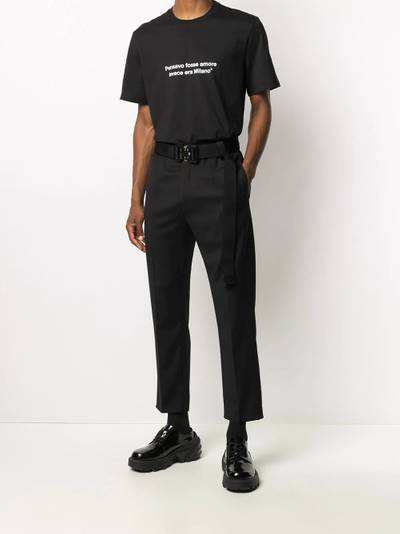 MSGM slogan-print short-sleeve T-shirt outlook