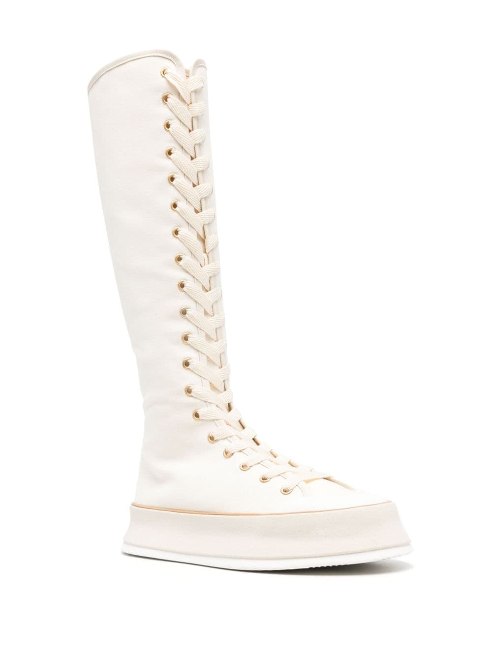 canvas lace-up boots - 2