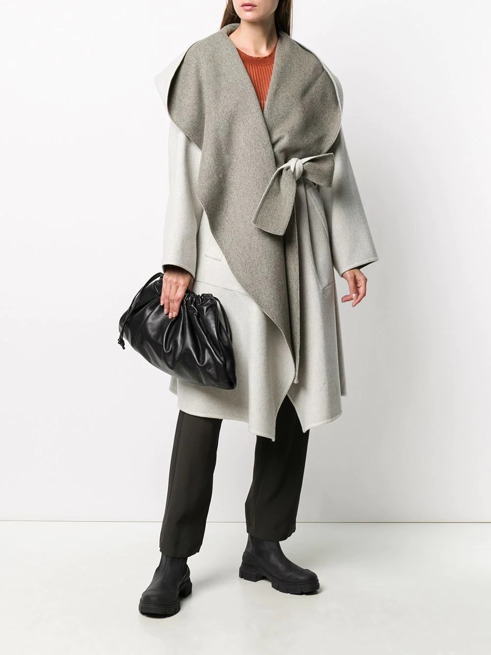 oversized wrap coat - 2