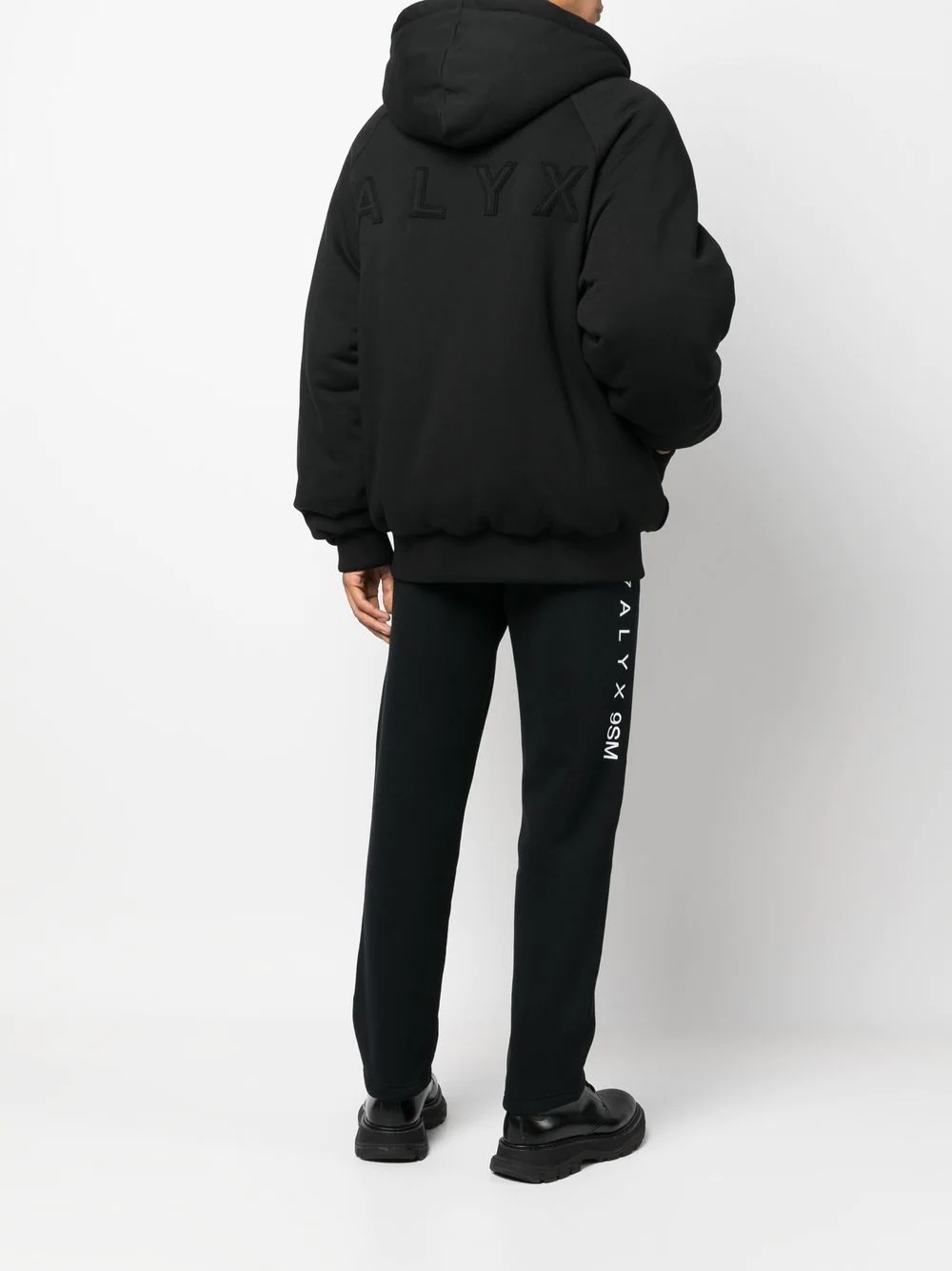 logo-embroidered hooded bomber jacket - 2