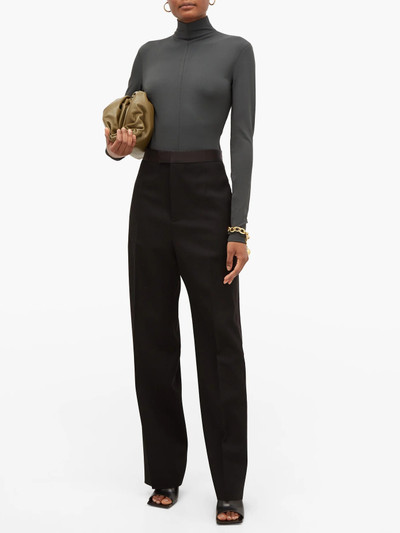 Bottega Veneta Wide-leg satin-striped wool tuxedo trousers outlook