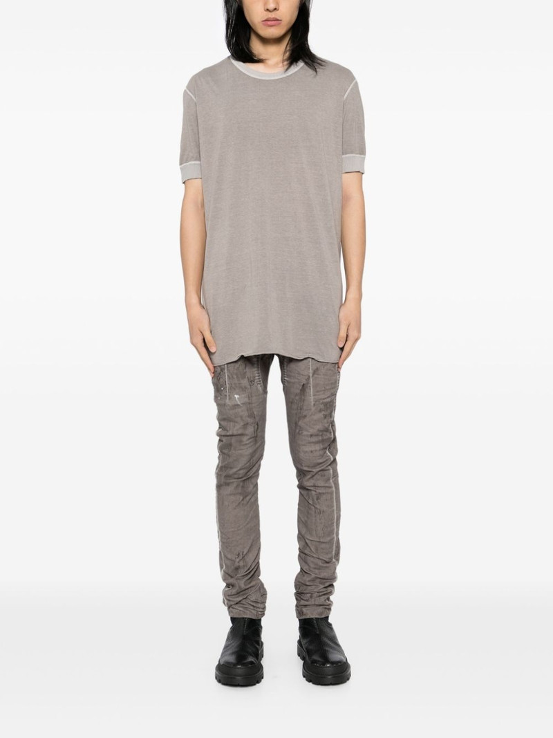 Boris Bidjan Saberi raw-cut hem cotton T-shirt outlook