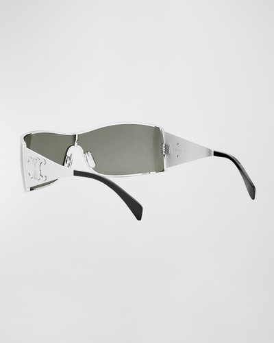 CELINE Men's Triomphe Rectangular Metal Sunglasses outlook