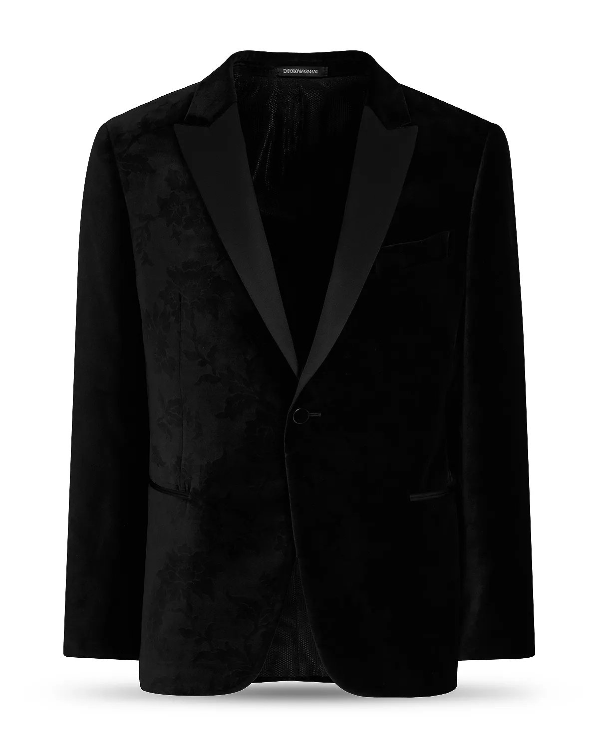 Slim Fit Embossed Velvet Dinner Jacket - 5