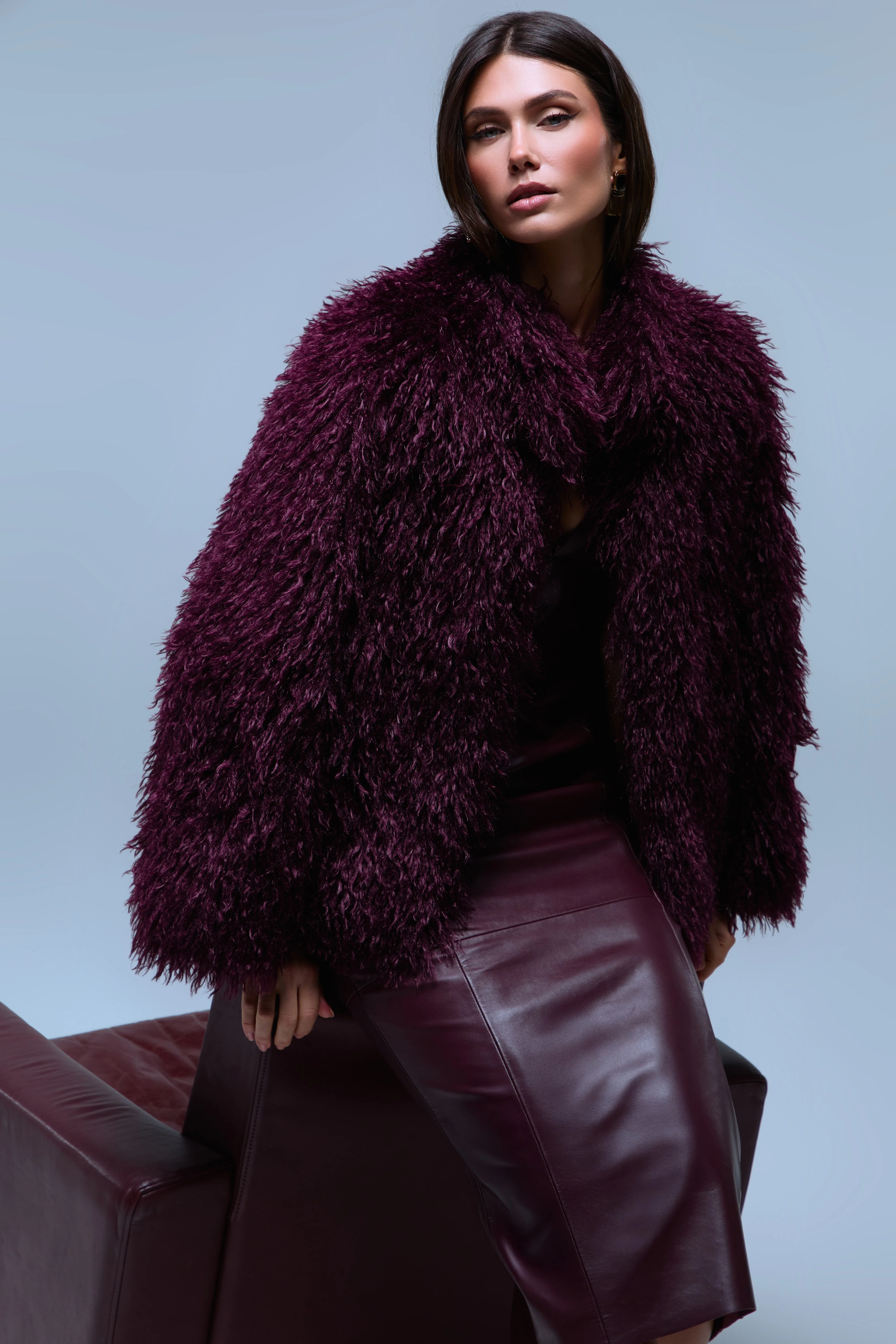 Kara Burgundy Jacket - 1