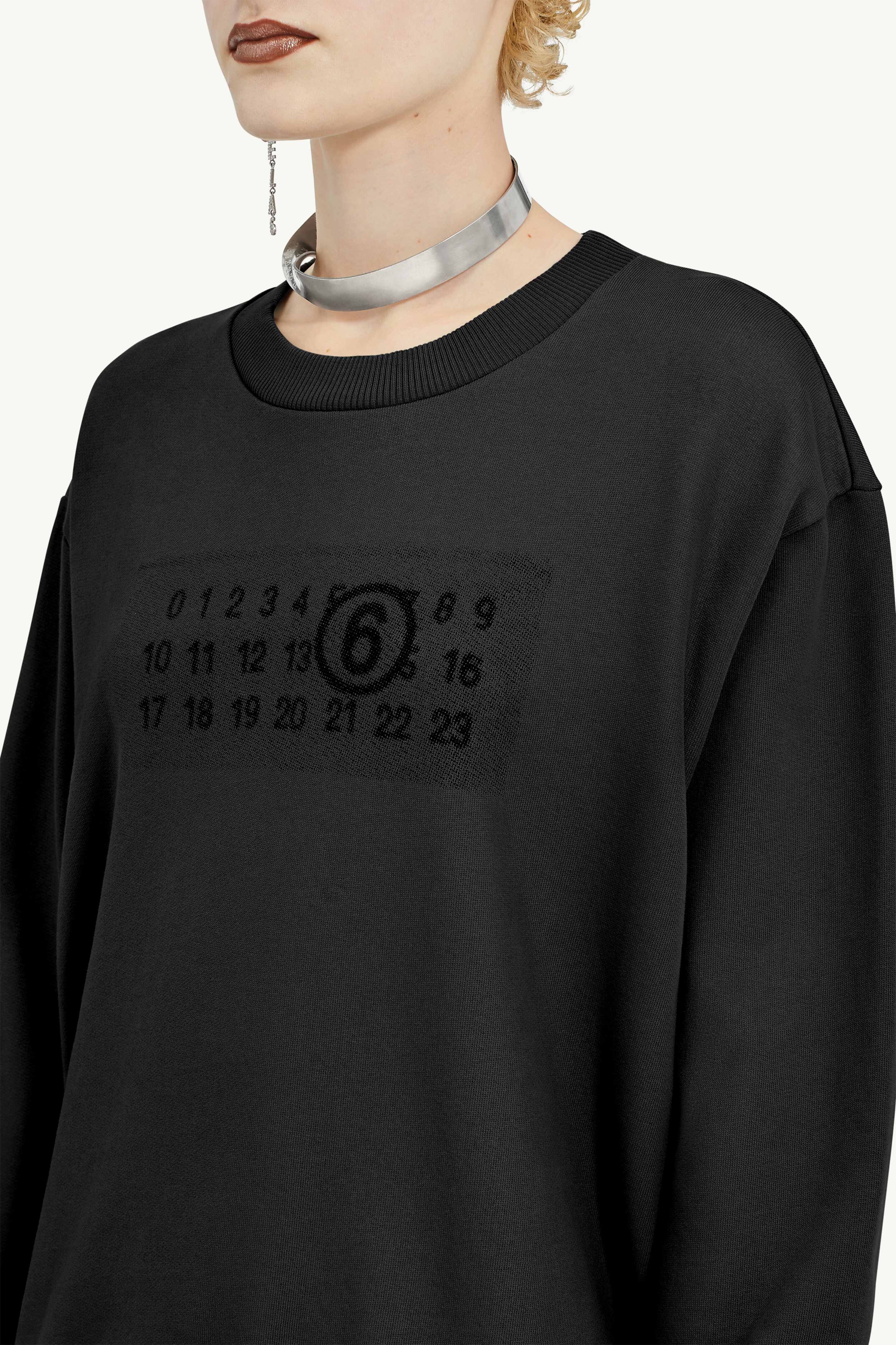 Rasterized Print Jersey Sweatshirt - 5
