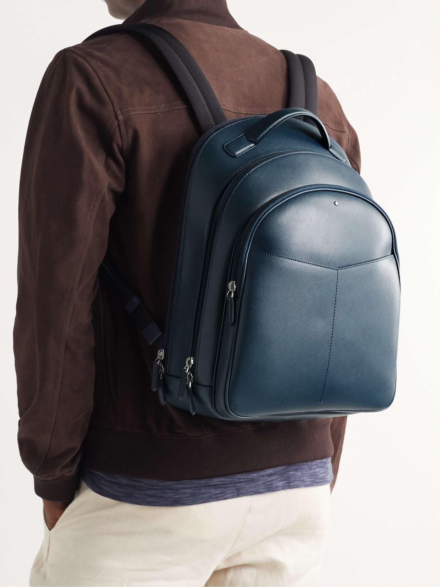 Sartorial Cross-Grain Leather Backpack - 2