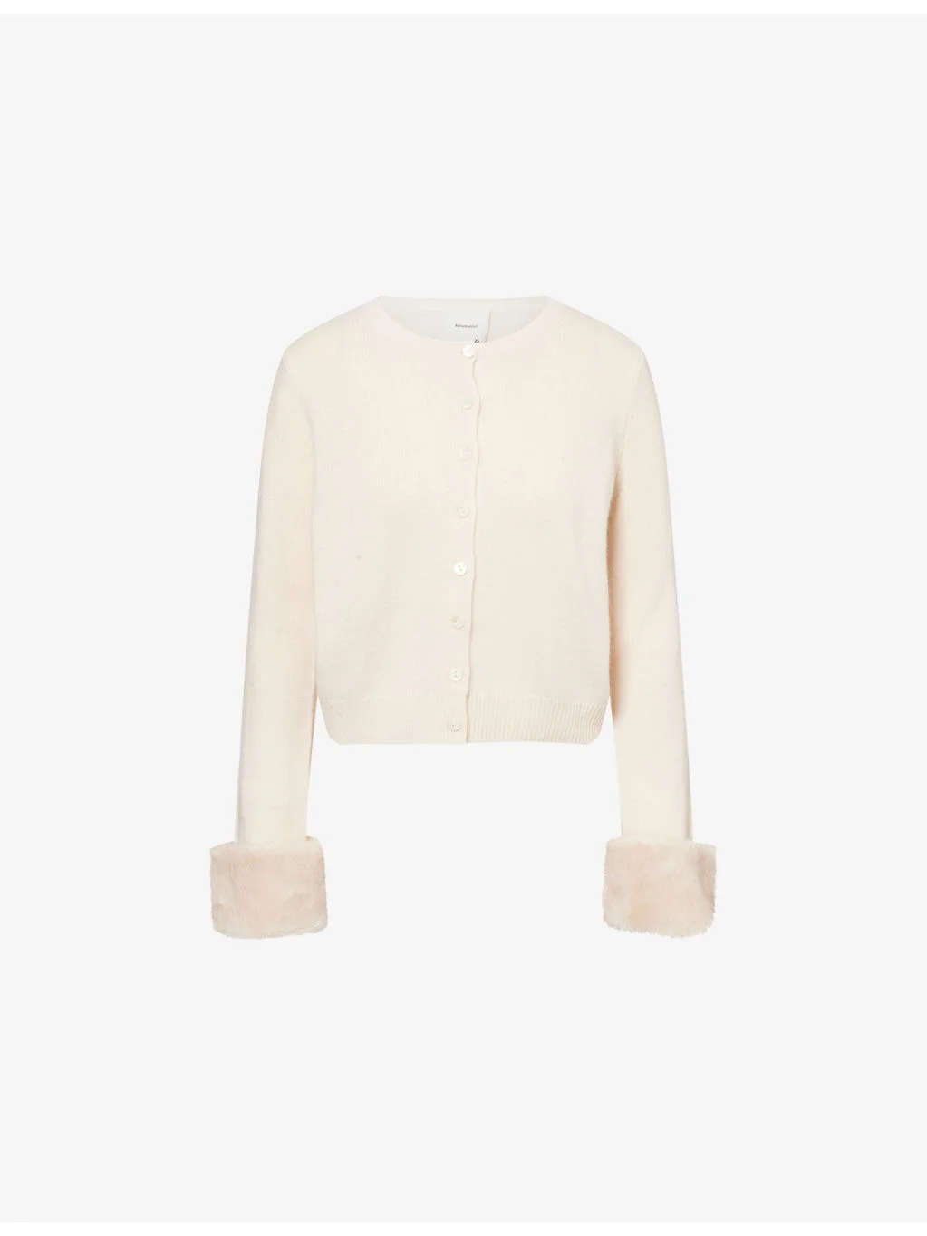 Clara Faux Fur-Cuff Cashmere Cardigan - 1