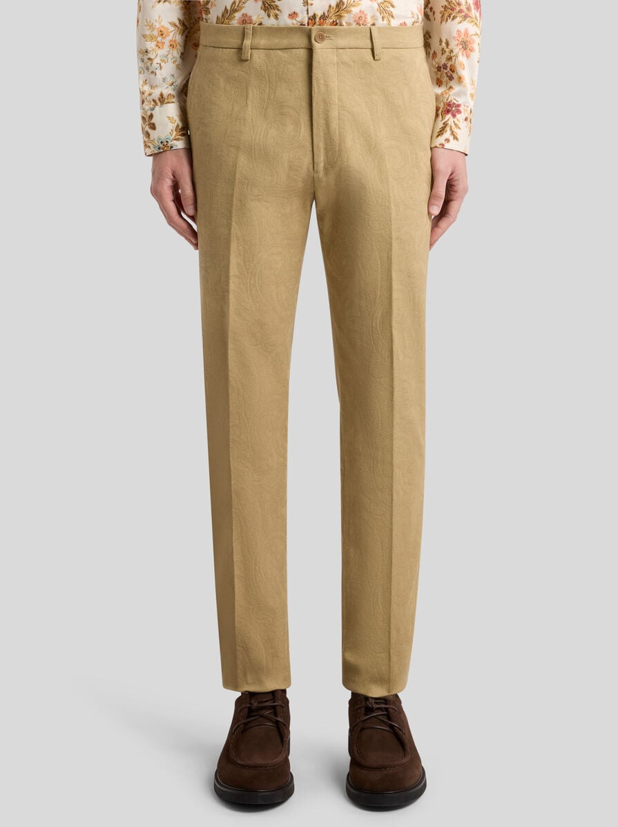 COTTON JACQUARD TROUSERS - 2