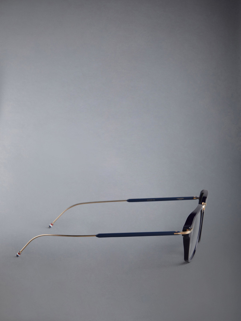 Acetate And Titanium Rectangular Eyeglasses 4