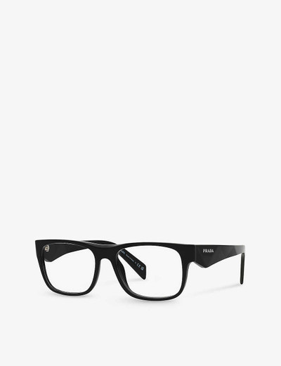 Prada PR 22ZV pillow-frame acetate optical glasses outlook