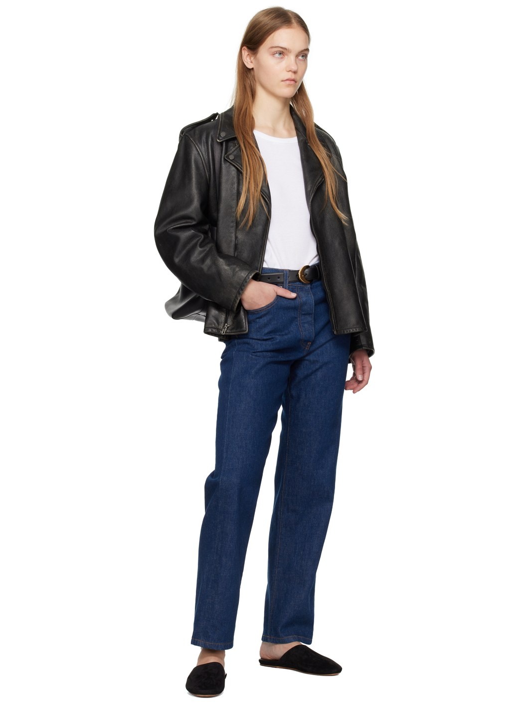 Black Arrow Leather Belt - 3