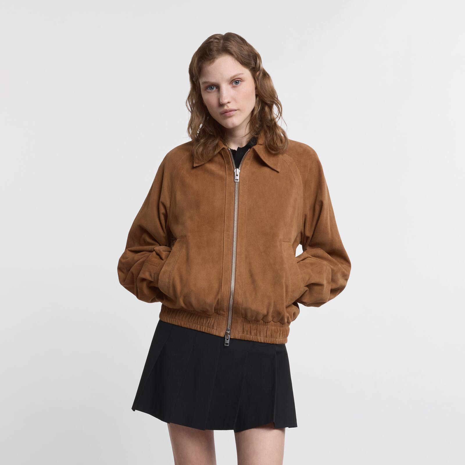 Bomber jacket in suede - 4