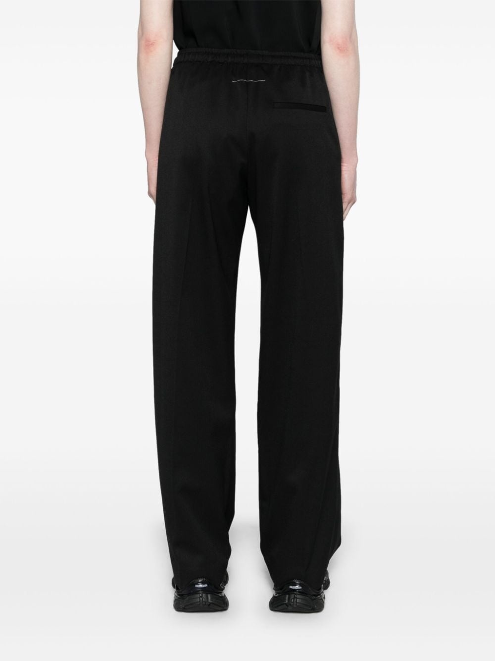 drawstring straight-leg trousers - 4