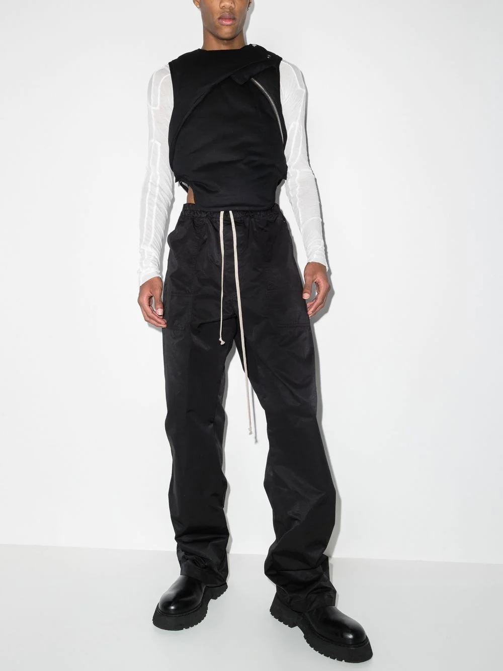 drawstring track pants - 2