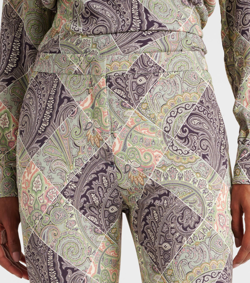 Paisley high-rise flared pants 4