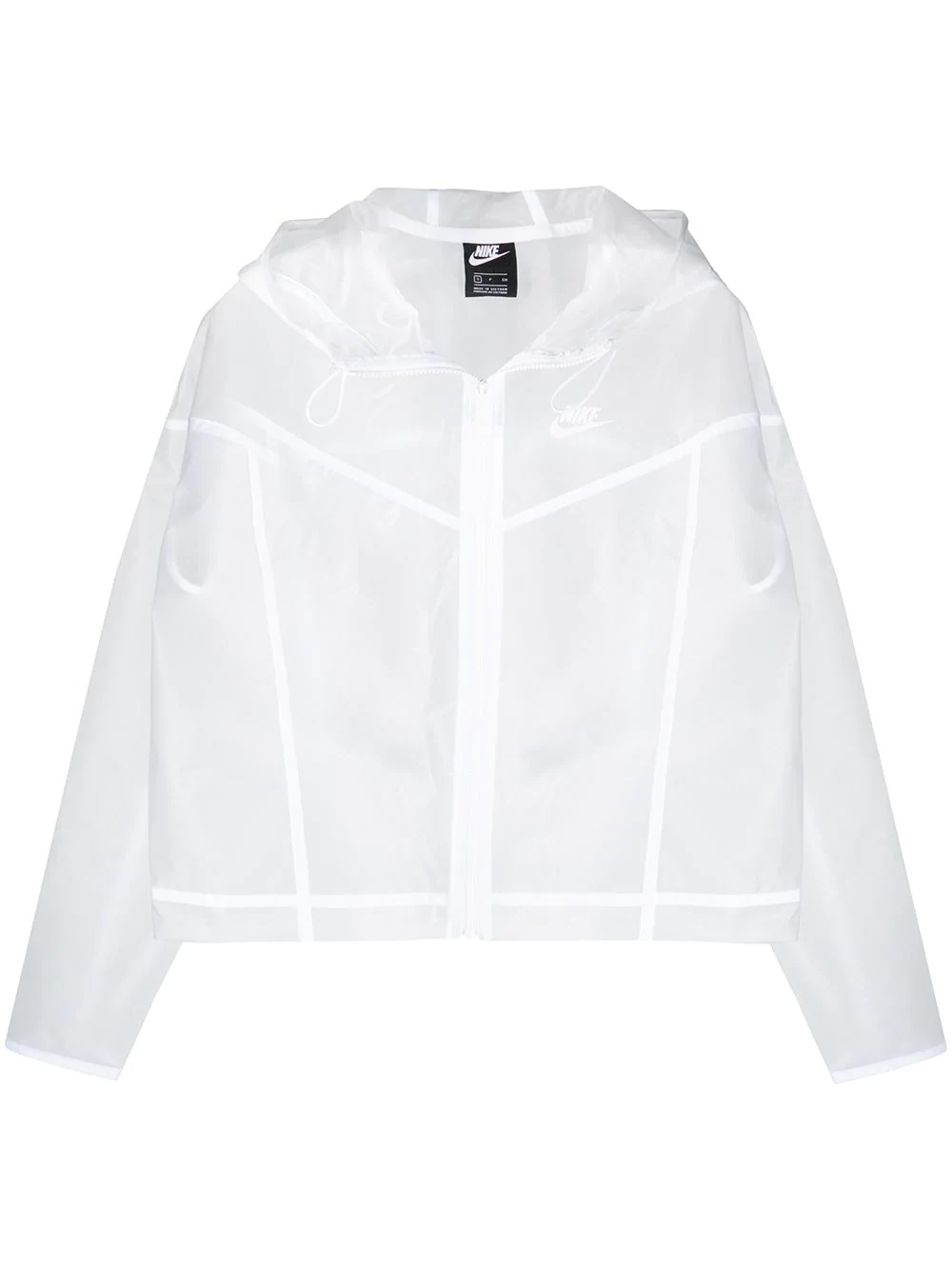 logo print sheer jacket  - 1