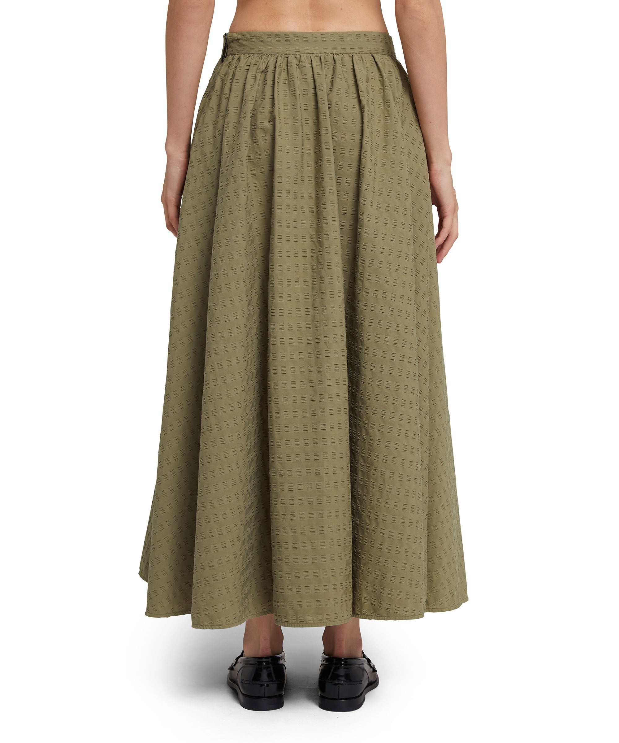 Cotton seersucker roomy skirt - 3