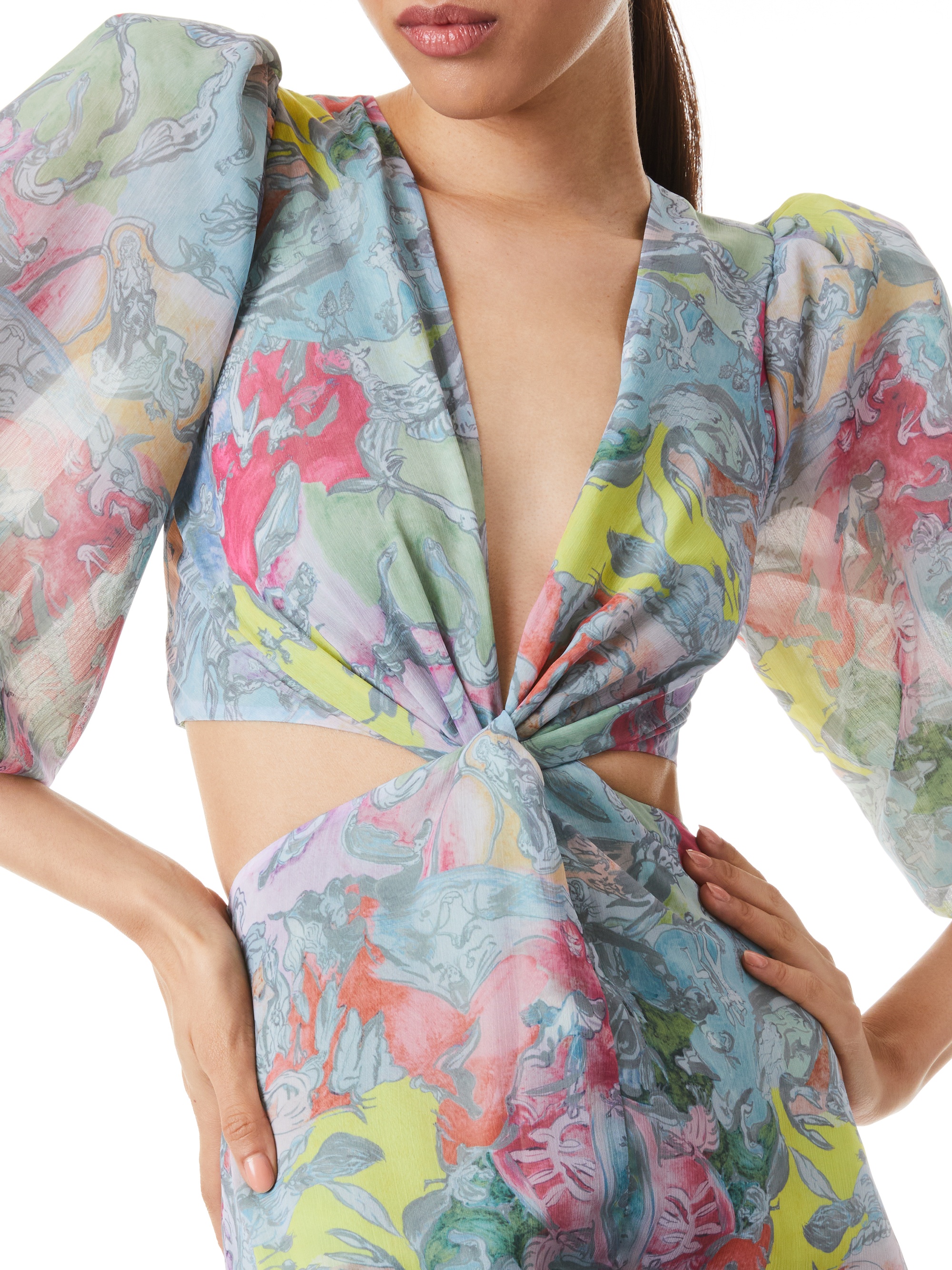 A+O X LOLA SCHNABEL KATIA TWIST FRONT MAXI DRESS - 5