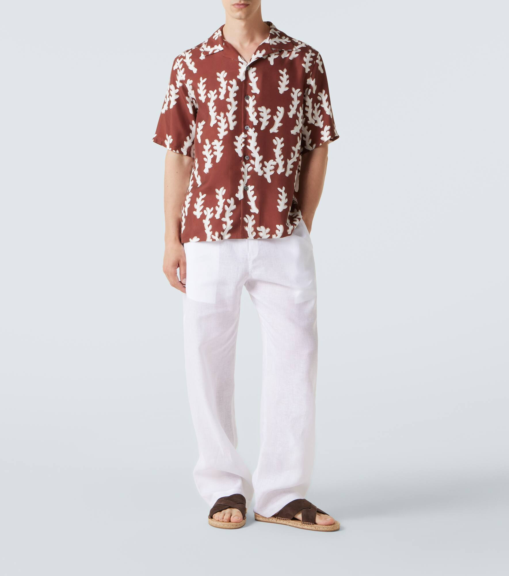 Printed silk bowling shirt - 2