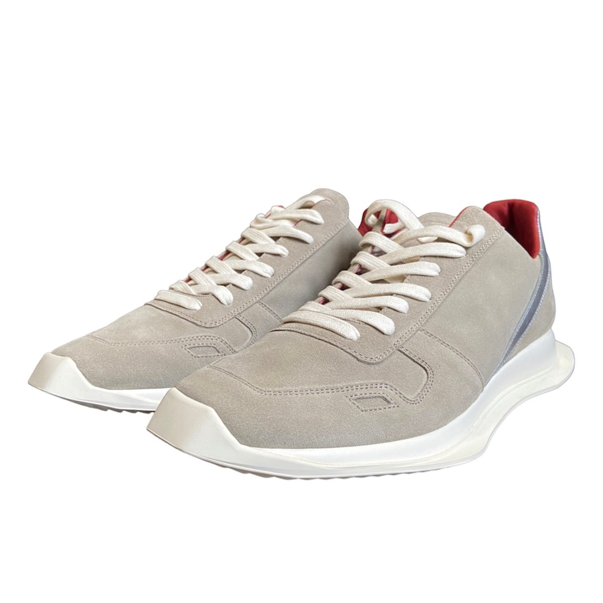 BWN Rick owens fw19 larry bwnt vintage runners pearl silver grey 42 - 1