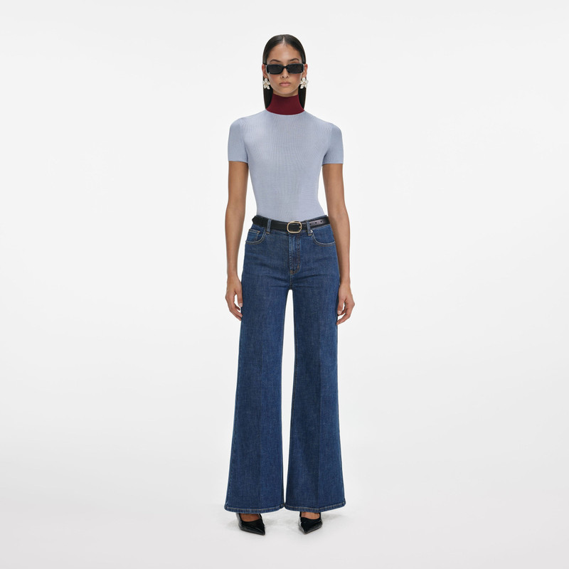 Blue Flared Jeans 1