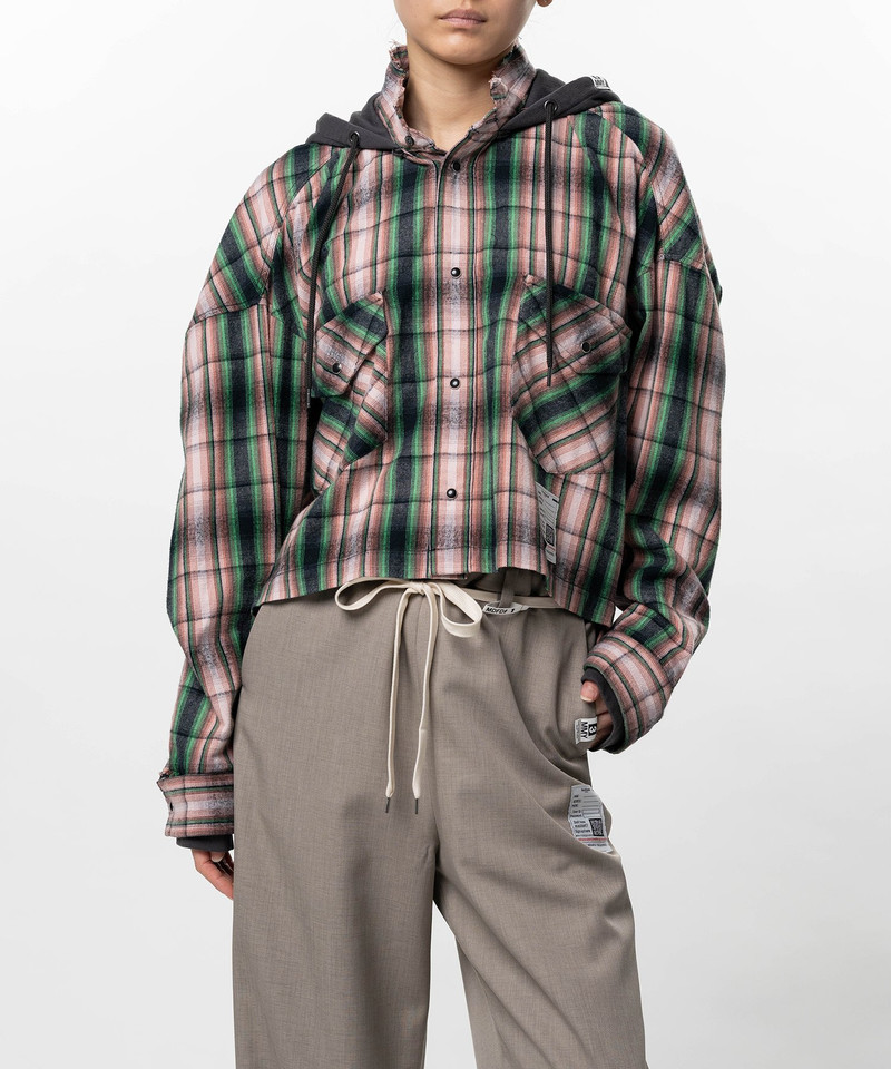 Hoodie Combine Checkered Shirt 20