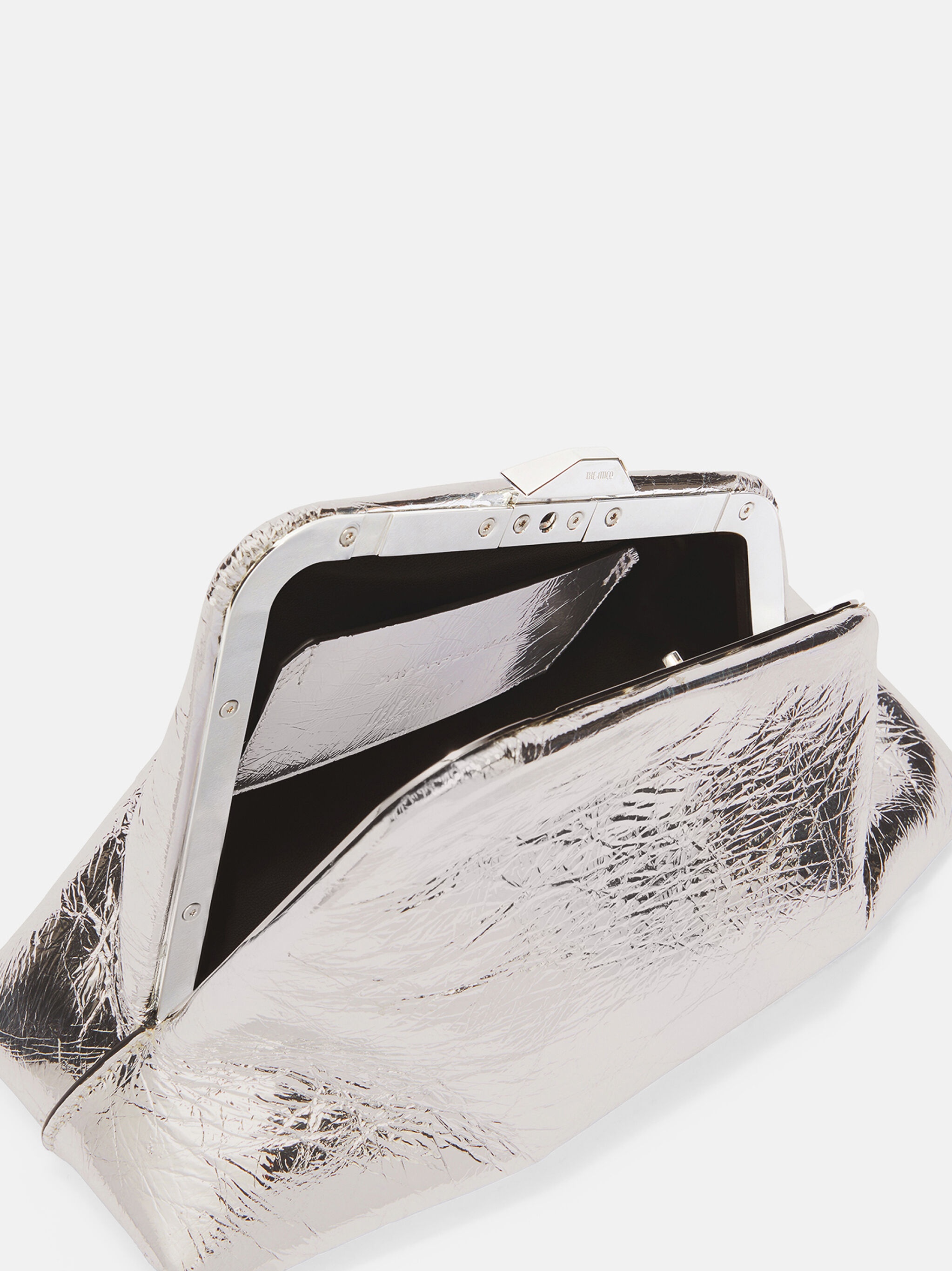 ''DAY OFF  SMALL'' SILVER CLUTCH - 4